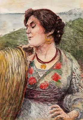 Ragazza in costume abruzzese