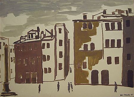 Sans titre [Paysage de ville] by Yves Dendal - Auction record, sale price, and art valuation. Compare with similar artists and explore comparable artworks.