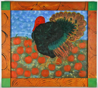 Folk Art Turkey Painting