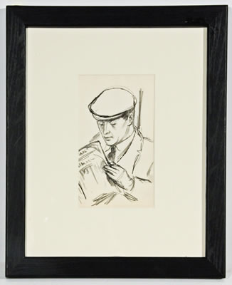 Man Reading Newspaper