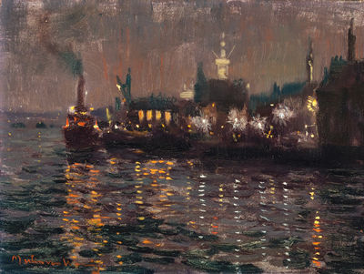 Haven bij nacht
