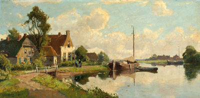 A view of the river Vegt by Gerrit Frederik van Schagen - Auction record, sale price, and art valuation. Compare with similar artists and explore comparable artworks.