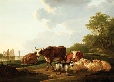 Landscape with cows, sheep and a goat by Jacob van Strij - Auction record, sale price, and art valuation. Compare with similar artists and explore comparable artworks.