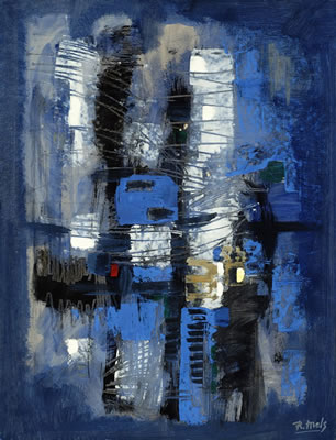 Composition in blue