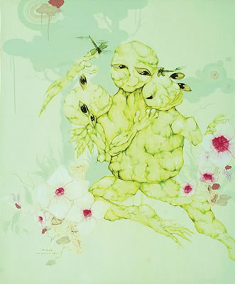Three brothers and dragonflies