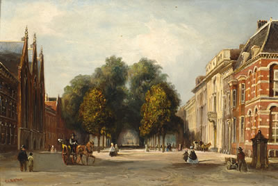 View of a city avenue