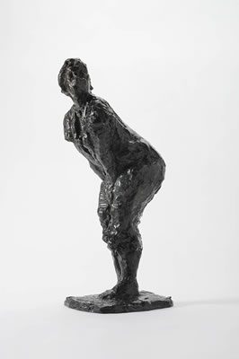 Woman bending forward
