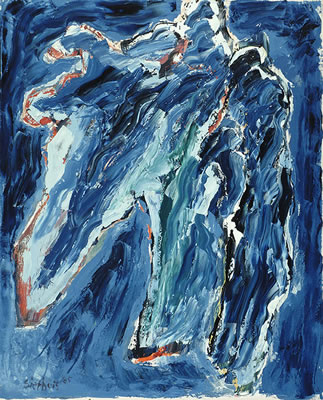 Nachtelijk blauw [Nightly blue] by Jan Sierhuis - Auction record, sale price, and art valuation. Compare with similar artists and explore comparable artworks.