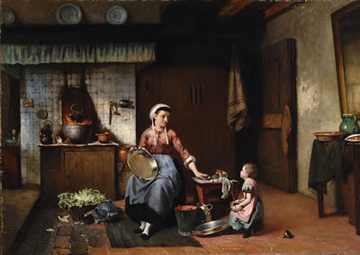 In the kitchen