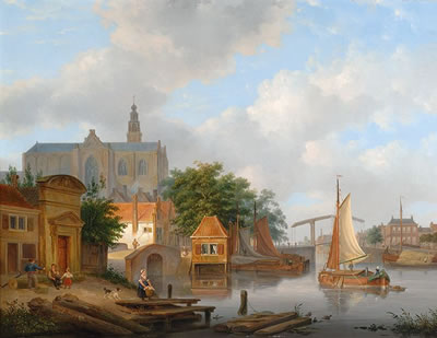 View of a church by Pieter Daniel Van Der Burgh - Auction record, sale price, and art valuation. Compare with similar artists and explore comparable artworks.
