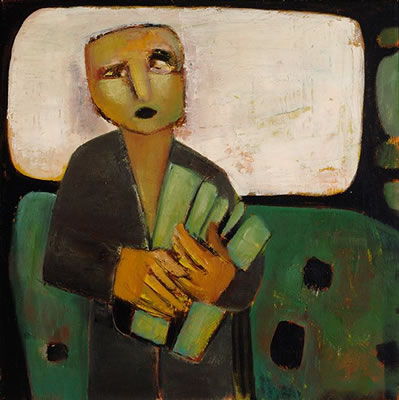 Girl with a leek