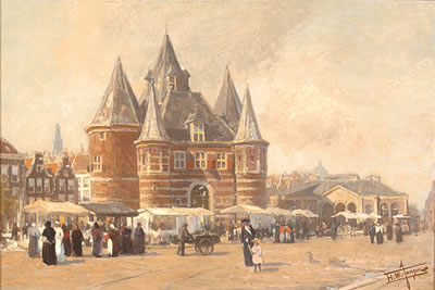 A view of the Nieuwmarkt