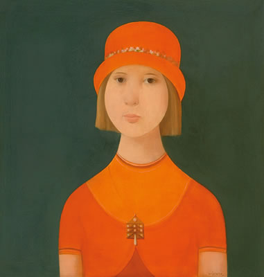 Girl with orange hat