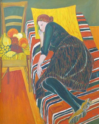 Jeune femme étendue pour une sieste