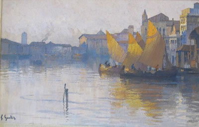 Barques à voiles à Venise