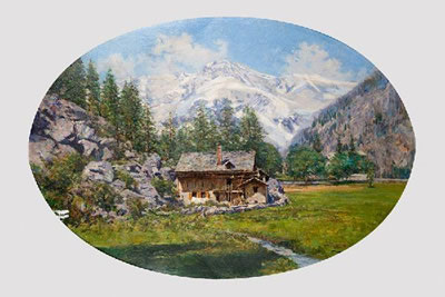 Paysage de montagnes en été