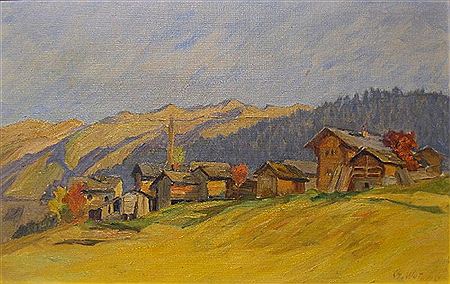 Vue d'un village valaisan