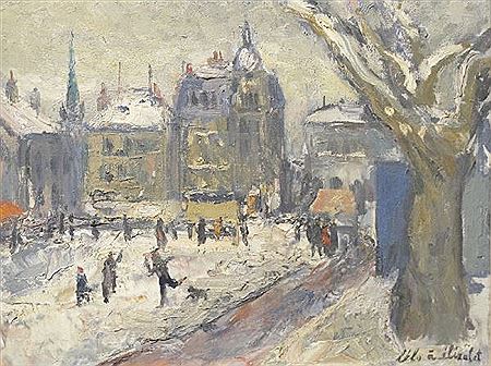 Place en hiver by Lelo (Helen) Fiaux - Auction record, sale price, and art valuation. Compare with similar artists and explore comparable artworks.