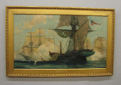 Sample artwork by Gordon Hope Grant (1875 - 1962), known for marine watercolor painting, magazine illustration, etching - View similar artists and auction records