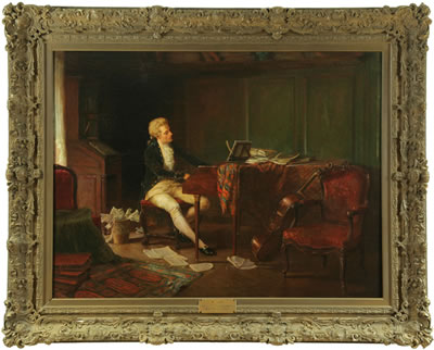 Sample artwork by John Ward Dunsmore (1856 - 1945), known for portrait, narrative-history and genre painting - View similar artists and auction records