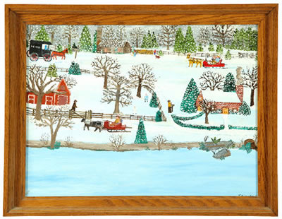 Winter Scene by Tella Kitchen - Auction record, sale price, and art valuation. Compare with similar artists and explore comparable artworks.