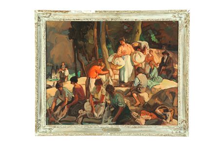 WASHER WOMEN ON THE BANKS OF THE LOIRE