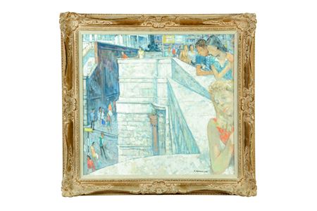 FIGURES ON A BALCONY