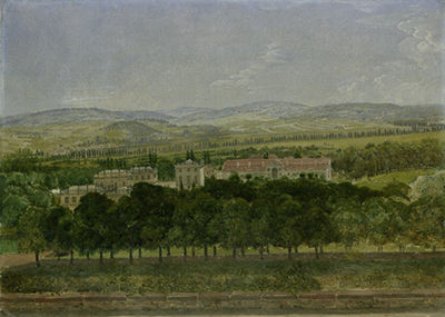Blick auf die Orangerie und Karlsaue in Kassel