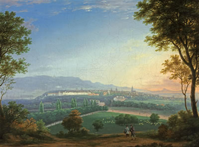 Ansicht der Stadt Kassel von Süden