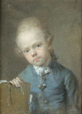Bildnis eines Knaben im blauen Rock mit Zeichenstift und Mappe by Christian Leberecht Vogel - Auction record, sale price, and art valuation. Compare with similar artists and explore comparable artworks.