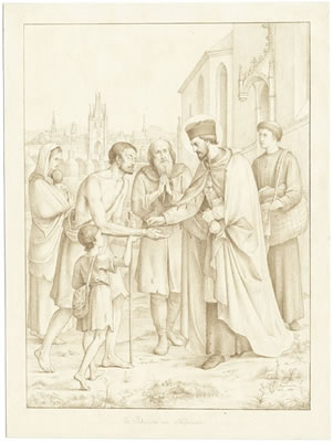 Die Almosenspende des hl. Johannes Nepomuk