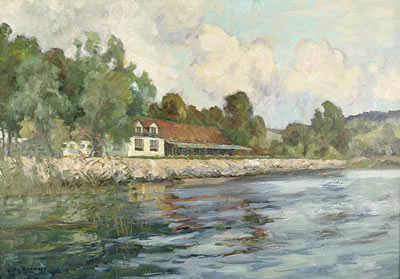Blick auf Insel Lindwerder
