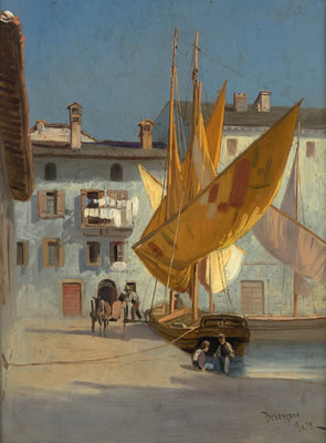 Fischerboote in Desenzano am Gardasee