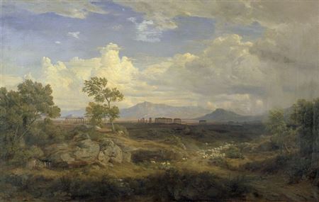Roman Campagna with Aquädukt by Eduard Wilhelm Pose - Auction record, sale price, and art valuation. Compare with similar artists and explore comparable artworks.