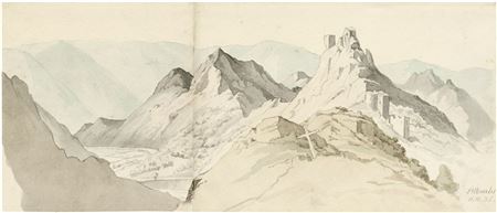 View of the castle at Altenahr Are Ahrgebirge