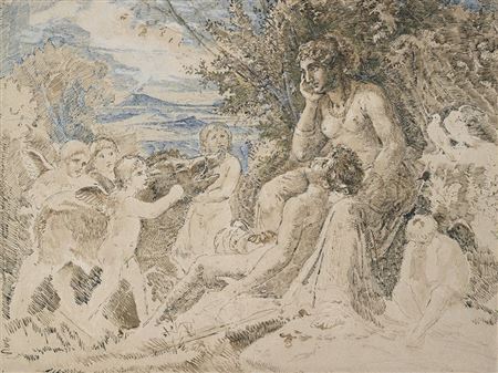 Aphrodite Adonis Venus takes leave of the mortally wounded Adonis
