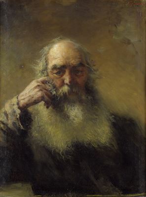 Brustbildnis eines bärtigen Mannes. by Ivan Grigor Miassoedoff - Auction record, sale price, and art valuation. Compare with similar artists and explore comparable artworks.