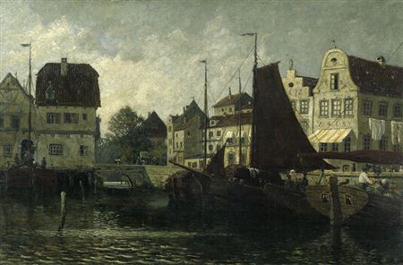Ansicht einer Hafenstadt by Fritz Stoltenberg - Auction record, sale price, and art valuation. Compare with similar artists and explore comparable artworks.