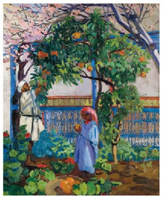 La cueillette des oranges dans l'orangeraie du Riadh Ben Slimane à Fez