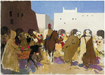 Cavaliers dans la Medina by Horace Cristol - Auction record, sale price, and art valuation. Compare with similar artists and explore comparable artworks.