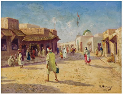 Rue animée à Tunis