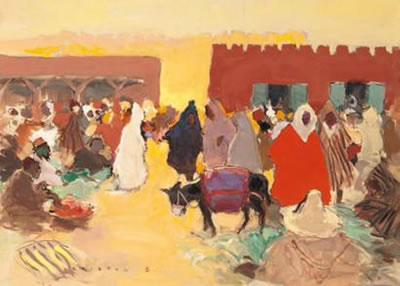 Marché devant les remparts