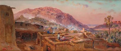 Terrasses de Bou Saâda by Maxime Noire - Auction record, sale price, and art valuation. Compare with similar artists and explore comparable artworks.