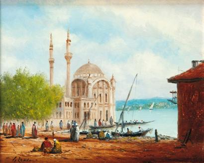 Départ des caïques sur le Bosphore