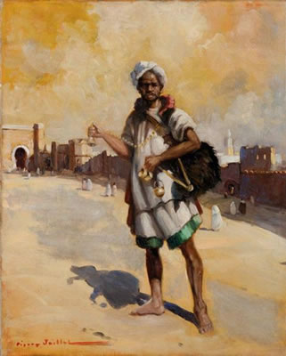 Marchand d'eau devant les remparts, Maroc by Pierre Jaillet - Auction record, sale price, and art valuation. Compare with similar artists and explore comparable artworks.