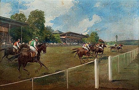 L'arrivée du Grand Prix sur l'hippodrome de Vichy