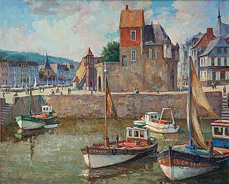 La Lieutenance à Honfleur by Francisco Baro - Auction record, sale price, and art valuation. Compare with similar artists and explore comparable artworks.