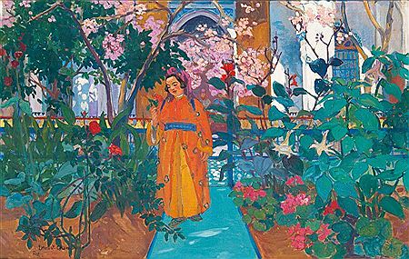 Jeune femme au jardin, Fez