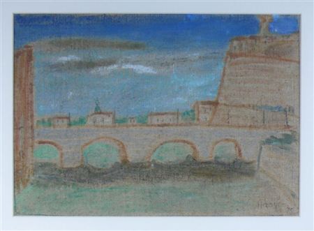 Engelsburg mit Engelsbrücke in Rom by Walter Herzger - Auction record, sale price, and art valuation. Compare with similar artists and explore comparable artworks.