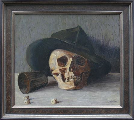 "Vanitas" mit Totenschädel u. Würfel by Otto Adam - Auction record, sale price, and art valuation. Compare with similar artists and explore comparable artworks.